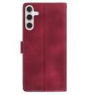 For Samsung Galaxy A56 5G Skin Feel Embossed Feather Leather Phone Case(Red) - 3