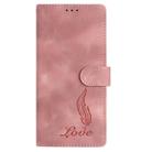 For Samsung Galaxy A06 4G Skin Feel Embossed Feather Leather Phone Case(Pink) - 2