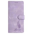 For Samsung Galaxy A06 4G Skin Feel Embossed Feather Leather Phone Case(Purple) - 2