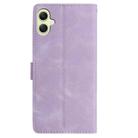For Samsung Galaxy A06 4G Skin Feel Embossed Feather Leather Phone Case(Purple) - 3