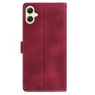 For Samsung Galaxy A06 4G Skin Feel Embossed Feather Leather Phone Case(Red) - 3