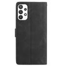 For Samsung Galaxy A23 5G Skin Feel Embossed Feather Leather Phone Case(Black) - 3