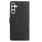 For Samsung Galaxy A34 5G Skin Feel Embossed Feather Leather Phone Case(Black) - 3