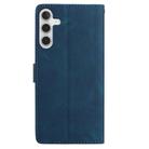 For Samsung Galaxy A34 5G Skin Feel Embossed Feather Leather Phone Case(Dark Blue) - 3