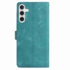 For Samsung Galaxy A54 5G Skin Feel Embossed Feather Leather Phone Case(Green) - 3