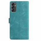 For Samsung Galaxy A14 5G Skin Feel Embossed Feather Leather Phone Case(Green) - 3
