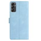 For Samsung Galaxy A14 5G Skin Feel Embossed Feather Leather Phone Case(Light Blue) - 3