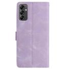 For Samsung Galaxy A14 5G Skin Feel Embossed Feather Leather Phone Case(Purple) - 3