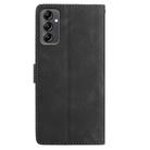 For Samsung Galaxy A14 5G Skin Feel Embossed Feather Leather Phone Case(Black) - 3