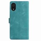 For Samsung Galaxy A03 Core Skin Feel Embossed Feather Leather Phone Case(Green) - 3