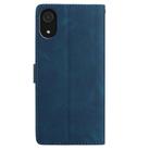 For Samsung Galaxy A03 Core Skin Feel Embossed Feather Leather Phone Case(Dark Blue) - 3