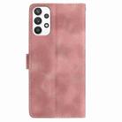 For Samsung Galaxy A33 5G Skin Feel Embossed Feather Leather Phone Case(Pink) - 3