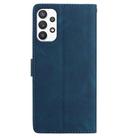 For Samsung Galaxy A33 5G Skin Feel Embossed Feather Leather Phone Case(Dark Blue) - 3
