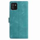 For Samsung Galaxy A03 Skin Feel Embossed Feather Leather Phone Case(Green) - 3