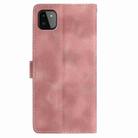 For Samsung Galaxy A22 5G Skin Feel Embossed Feather Leather Phone Case(Pink) - 3