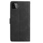 For Samsung Galaxy A22 5G Skin Feel Embossed Feather Leather Phone Case(Black) - 3