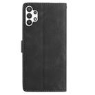 For Samsung Galaxy A32 4G Skin Feel Embossed Feather Leather Phone Case(Black) - 3