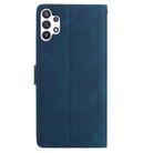 For Samsung Galaxy A32 4G Skin Feel Embossed Feather Leather Phone Case(Dark Blue) - 3
