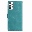 For Samsung Galaxy A72 Skin Feel Embossed Feather Leather Phone Case(Green) - 3