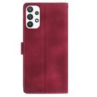 For Samsung Galaxy A52 Skin Feel Embossed Feather Leather Phone Case(Red) - 3
