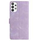 For Samsung Galaxy A53 Skin Feel Embossed Feather Leather Phone Case(Purple) - 3