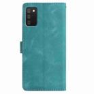 For Samsung Galaxy A02s Skin Feel Embossed Feather Leather Phone Case(Green) - 3
