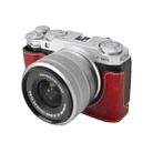 For FUJIFILM X-M5 Litchi Texture PU Leather Camera Half Case Base(Wine Red) - 2