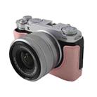 For FUJIFILM X-M5 Litchi Texture PU Leather Camera Half Case Base(Pink) - 2