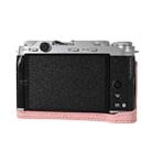 For FUJIFILM X-M5 Litchi Texture PU Leather Camera Half Case Base(Pink) - 3