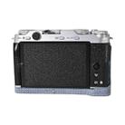 For FUJIFILM X-M5 Litchi Texture PU Leather Camera Half Case Base(Blue) - 3