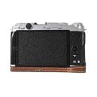 For FUJIFILM X-M5 Litchi Texture PU Leather Camera Half Case Base(Coffee) - 3