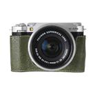 For FUJIFILM X-M5 Litchi Texture PU Leather Camera Half Case Base(Green) - 1