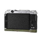 For FUJIFILM X-M5 Litchi Texture PU Leather Camera Half Case Base(Green) - 3