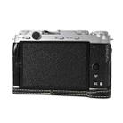 For FUJIFILM X-M5 Litchi Texture PU Leather Camera Half Case Base(Black) - 3