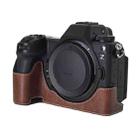 For Nikon Z6III Litchi Texture PU Leather Camera Half Case Base(Coffee) - 2