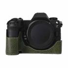 For Nikon Z6III Litchi Texture PU Leather Camera Half Case Base(Green) - 1