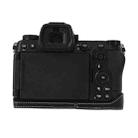 For Nikon Z6III Litchi Texture PU Leather Camera Half Case Base(Black) - 3