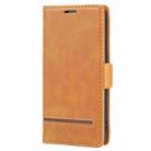 For iPhone 12 mini Business Style Line Splicing Horizontal Flip TPU + PU Leather Case with Card Slots & Holder & Wallet(Brown) - 2