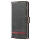 For iPhone 12 Pro Max Business Style Line Splicing Horizontal Flip TPU + PU Leather Case with Card Slots & Holder & Wallet(Black) - 2