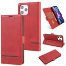 For iPhone 12 Pro Max Business Style Line Splicing Horizontal Flip TPU + PU Leather Case with Card Slots & Holder & Wallet(Red) - 1