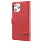 For iPhone 12 Pro Max Business Style Line Splicing Horizontal Flip TPU + PU Leather Case with Card Slots & Holder & Wallet(Red) - 3