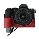 For Nikon Z50II Litchi Texture PU Leather Camera Half Case Base(Wine Red) - 2