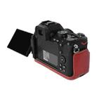For Nikon Z50II Litchi Texture PU Leather Camera Half Case Base(Wine Red) - 3