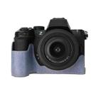 For Nikon Z50II Litchi Texture PU Leather Camera Half Case Base(Blue) - 1