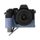 For Nikon Z50II Litchi Texture PU Leather Camera Half Case Base(Blue) - 2