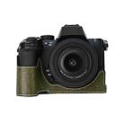 For Nikon Z50II Litchi Texture PU Leather Camera Half Case Base(Green) - 1