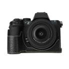 For Nikon Z50II Litchi Texture PU Leather Camera Half Case Base(Black) - 1