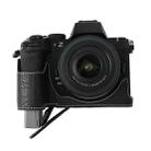 For Nikon Z50II Litchi Texture PU Leather Camera Half Case Base(Black) - 2