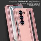 For Samsung Galaxy Z Fold6 5G VIETAO Electroplating Integrated Pen Slot Folding PU Phone Case with Stylus(Pink) - 3