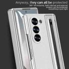 For Samsung Galaxy Z Fold5 5G VIETAO Electroplating Integrated Pen Slot Folding PU Phone Case with Stylus(White) - 3